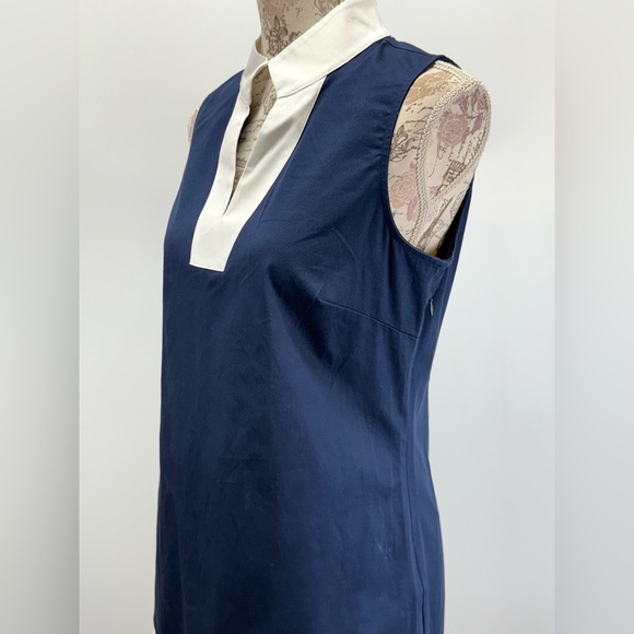 SAIL TO SABLE  Navy and White sleeveless color block Mini Dress size M - Picture 6 of 15